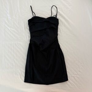 Zara Black Mini Dress with Spaghetti Straps